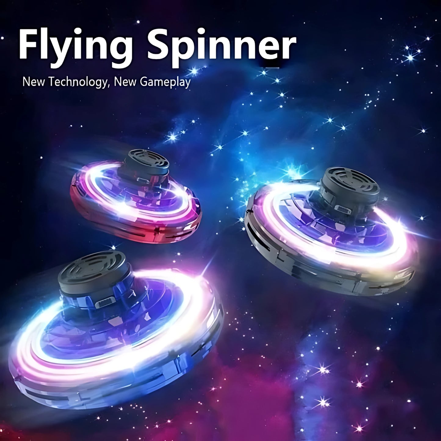 LED Flying Spinner I Fingertip Upgrade Flight I Mini UFO Drone Flying Spinner