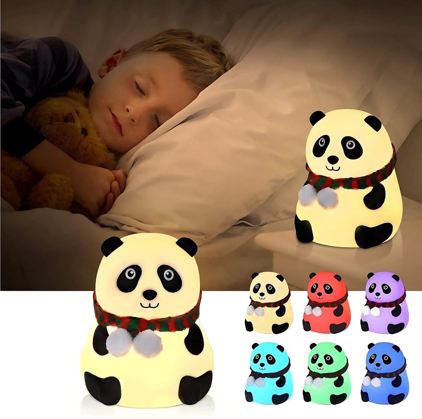 Rechargeable Silicone Panda Light (Multi-Color LED)