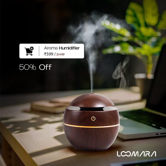 Loomara Ultrasonic Aroma Humidifier with RGB Lights